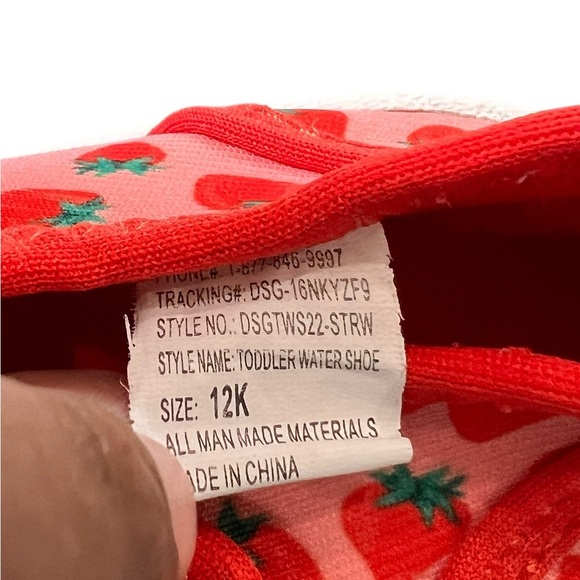 DSG Direct Toddler Girls Water Shoes - Size 12 - Strawberries - Picture 3 of 6